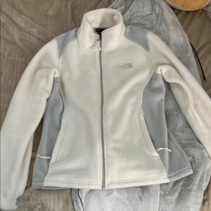 The North Face White and Gray Ski Jacket